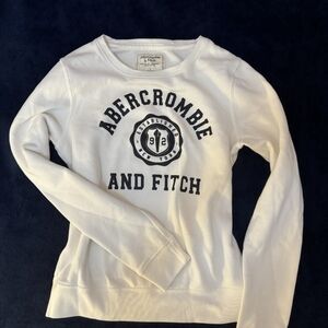 Abercrombie & Fitch White Crew Sweater.